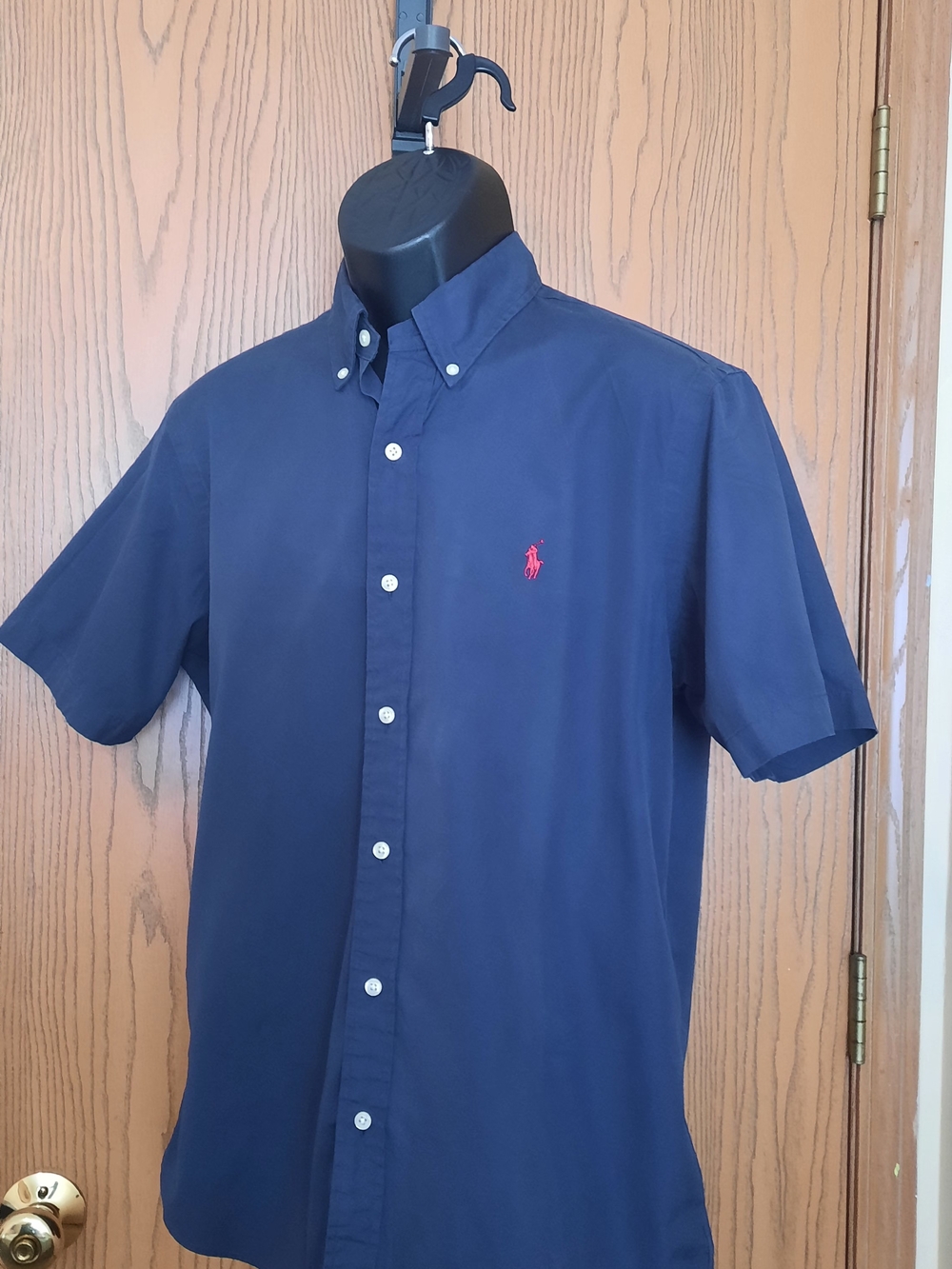 Polo by Ralph Lauren Men’s Navy Short-Sleeve Button-Down Shirt Size M